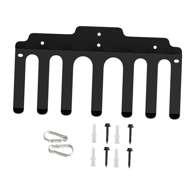 Siruishop Support Mural pour Barre avec Vis, Support de Barre Robuste, Support de Barre avec 7 Crochets