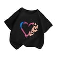 thumbnail image 3 of WEAIXIMIUNG Chandail à Manches Longues pour Enfants Fille Mignonne à Motif Col Rond T-Shirt à Manches Courtes T-Shirt d'Été Décontracté Hauts, 3 of 5