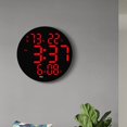 thumbnail image 4 of Wall Clock USB Powered Clock Non Ticking Digital Clock for Living Room Red Light, 4 of 8