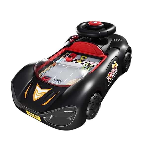 Bunblic Steering Wheel Toy Pretend Play Driving , Learning Educational Simulated Driving Car Toy Game for Toddlers 3 Years Old Kids Red Black