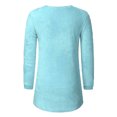 thumbnail image 3 of Innerwin Tricot Tops Manches Longues Femmes Pull-Over Col Rond Blouse de Tunique Sky Blue M, 3 of 6