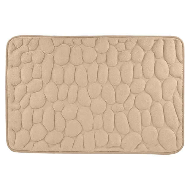 Memory Foam Bath Mat 31.5 in x 19.7 in Non-Slip PVC Backing Water Absorbent Machine Washable Polyester Bathroom Rug