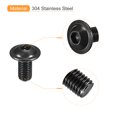 thumbnail image 4 of Uxcell Flanged Button Head Socket Cap Screws, 50 Pcs M10x20mm - 304 Stainless Steel Socket Drive Fasteners Bolts, Fully Thread Machine Screws (Black), 4 of 5