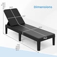 thumbnail image 2 of Costway Lot de 2 Chaises Longues d'Extérieur, Chaise Inclinable à 4 Positions avec Rotin Imperméable, Noir, 2 of 10
