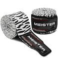 thumbnail image 1 of Meister Adult 180" Semi-Elastic Hand Wraps for MMA & Boxing (Pair) - Zebra Stripes, 1 of 3