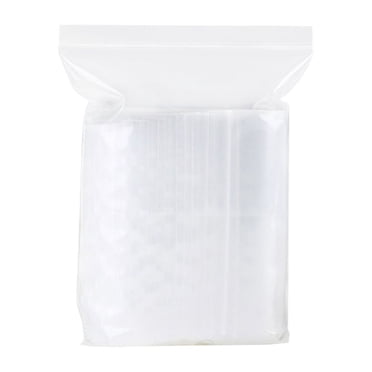 OULII 100Pcs Clear Zipper Baggies Plastic Seal Bags Reusable Reclosable Food Use 7x10in