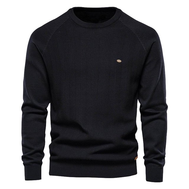 CEHVOM Men's O-neck Sweater Soft Casual Sweaters For Men Classic Pullover Sweaters With Ribbing Edge