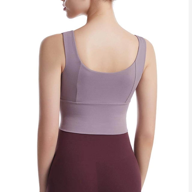 Brassière de Sport à Fermeture Éclair devant pour Femmes, yoga, Course, Exercice, Confortable, Rembourrée, Gainante, Extensible, Haut Court, Camisole