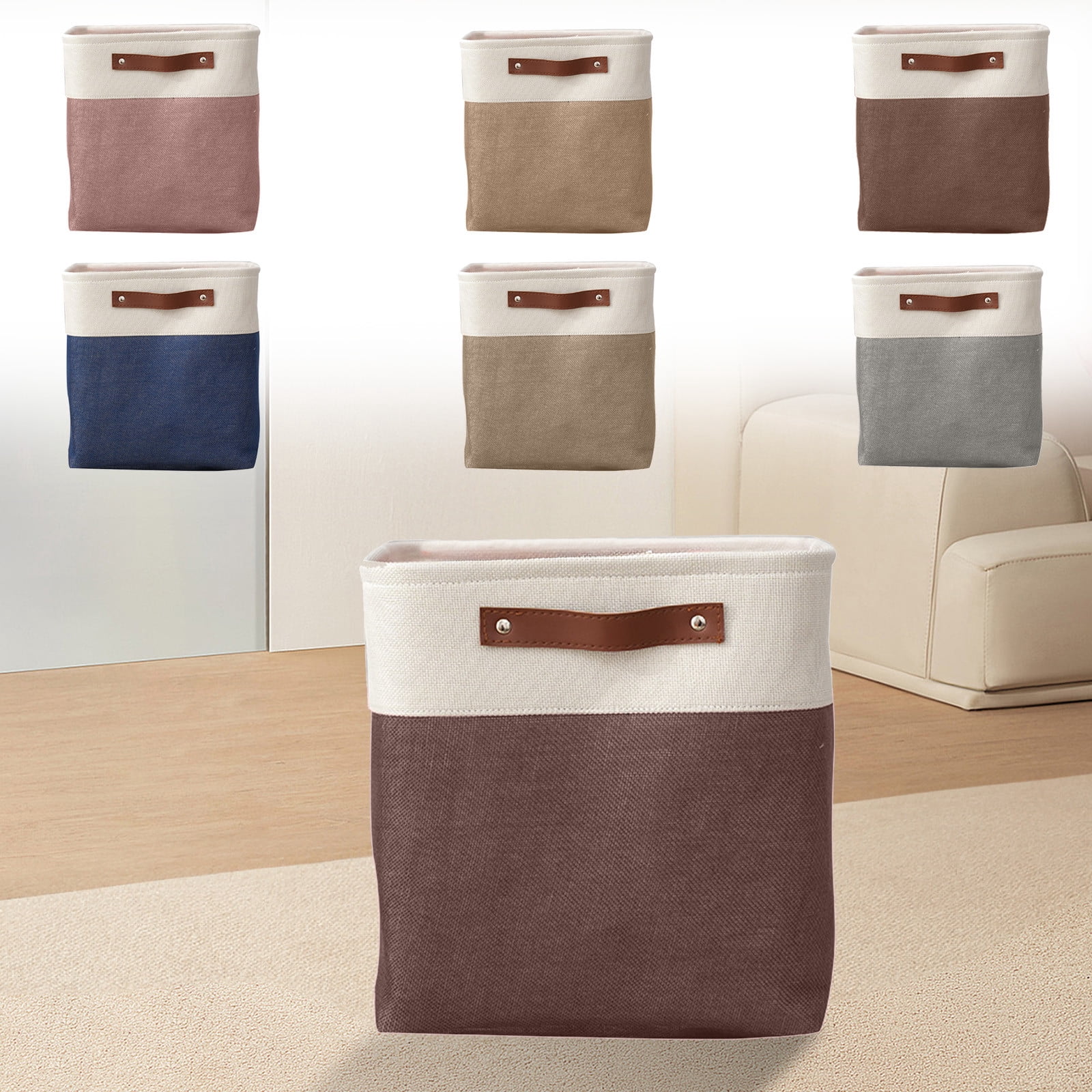 Vaidha Large Capacity Fabric Organiser Storage Box Bedroom Clothes Books Toys Storage Basket