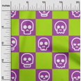 thumbnail image 1 of oneOone Rayon Light Green Fabric Skull Craft Projects Decor Fabric Printed By The Yard 56 Inch Wide, 1 of 1