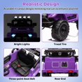 thumbnail image 2 of 12V Kids Ride On Truck with Remote Control, LED Lights, Music, Spring Suspension, 3 Speeds, Treaded Tires, Battery Powered Electric Car Toy for Kids, 2 of 7