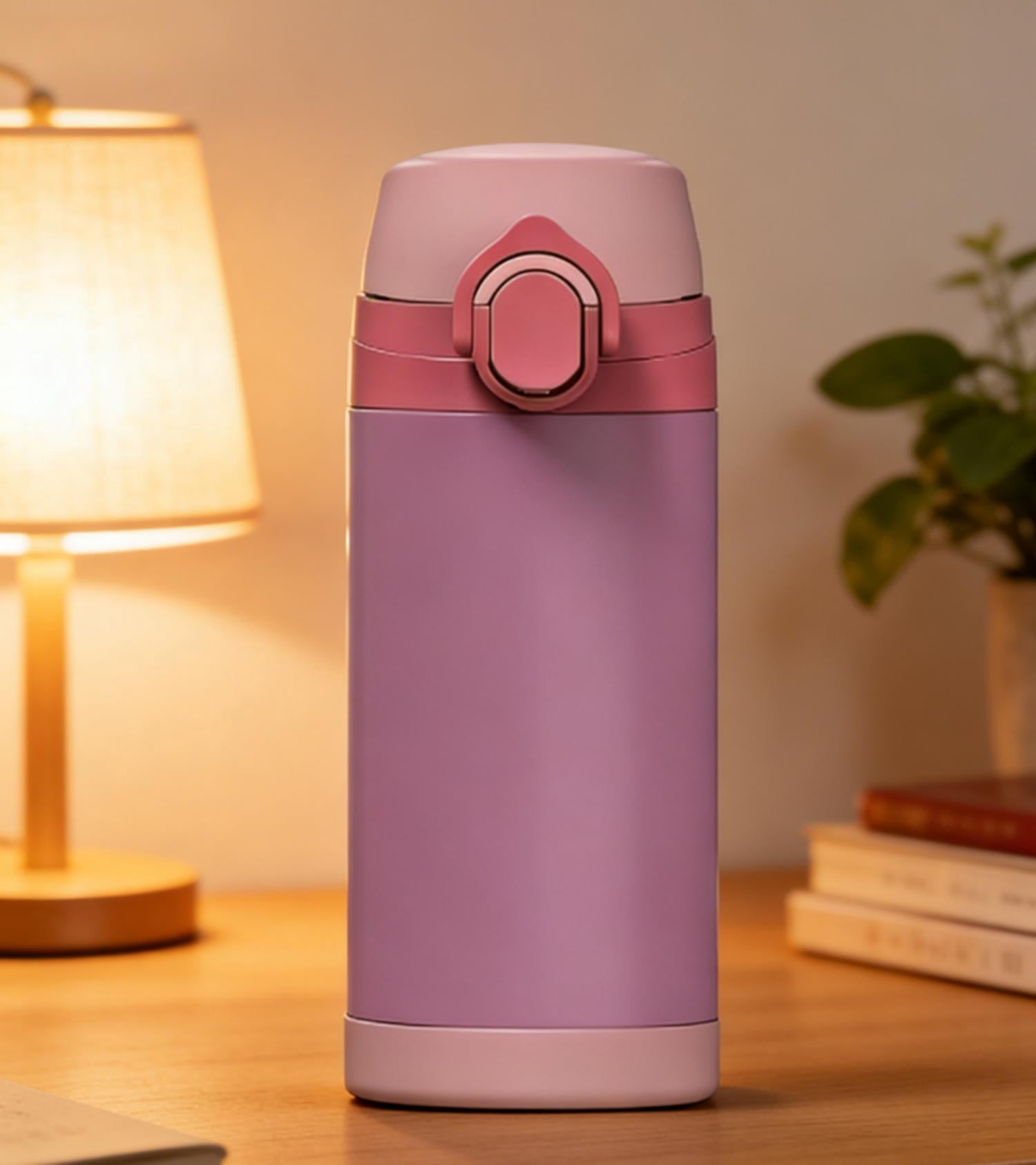 Mainstays enfants rose 12oz (355mL) en acier inoxydable isolé tasse pour filles, double mur SS304 tasse réutilisable, coupe de voyage résistante aux fuites