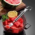 thumbnail image 4 of Classic Kitchen Accessories, 2 In 1 Stainless Cutter Upgraded Kitchen Gadget Watermelon Fork Slicer Cutter Slicer Tool Head Forks Slicer Watermelon Cutter Fork Forks 2pc, 4 of 7