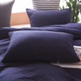 thumbnail image 2 of 3 Piece Solid Color Purplish Blue Quilt Cover Bedding Duvet Cover Set(Queen), 2 of 7