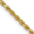 thumbnail image 1 of 14k Yellow Gold 20 Inch 2mm Rope Chain Necklace Pendant Charm, 1 of 9