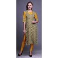 thumbnail image 2 of Bimba Kurti Droite Décontractée Imprimée Haut à Manches 3/4 Longue Kurta Robe pour Femmes, 2 of 6