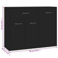 thumbnail image 5 of vidaXL Sideboard Black 88x30x70 cm Engineered Wood, 5 of 5