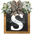 thumbnail image 2 of YAOMOBB Hanging Pendant Farmhouse Front Door Wreath Personalized Welcome Sign, 2 of 6