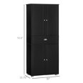 thumbnail image 3 of HOMCOM 72" Kitchen Pantry with Drawer, 4 Doors and 3 Adjustable Shelves, 3 of 10