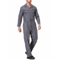 thumbnail image 3 of TOPTIE Men\'s Action Back Coverall with Zipper Pockets, Mechanic Uniform Regular Size, 3 of 7