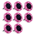 thumbnail image 2 of Bell + Howell Disques Solaires, Mosaïque Fuchsia – Lot de 8, DEL Lumineuses, Éclairage de Sentier Extérieur Résistant aux Intempéries, Allumage/extinction Automatiques, Piquets de Sol Faciles, 2 of 8