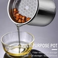 thumbnail image 3 of Meitianfacai 1.3 L Stainless Steel Oil Filter Pot, 304 Stainless Steel Large Capacity Versatile Oil Filter Vessel, Cooking Oil Filter, Stainless Steel Pot Oil Strainer for Deep Fryer Kitchen(B), 3 of 5