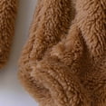 thumbnail image 3 of AherBiu Baby Girls Clothes Newborn Jumpsuits Hooded Fleece Zip up Infant Rompers Fall Winter Fuzzy Solid Color Bodysuits, 3 of 6