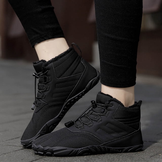 LSLJS Men Shoes Solid Color Winter Keep Warm Woolen Casual Bandage Short Boots, Men's Snow Boots