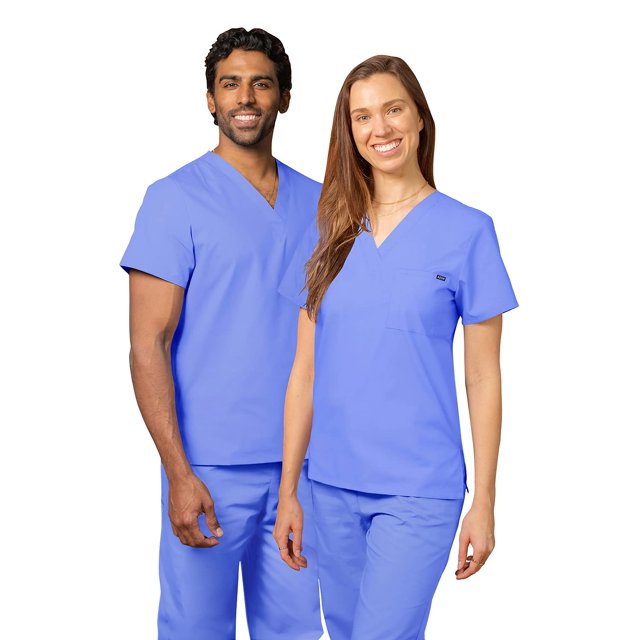Adar Universal Unisex Scrubs - V Neck Tunic Scrub Top