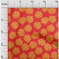 thumbnail image 2 of oneOone Cotton Silk Red Fabric Halloween Craft Projects Decor Fabric Printed By The Yard 42 Inch Wide, 2 of 4