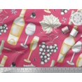 thumbnail image 3 of Soimoi Rayon Fabric Grapes,Wine Glass & Bottle Print Sewing Fabric Yard 42 Inch Wide, 3 of 3
