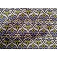thumbnail image 4 of oneOone Tissu Popeline de Coton Imprimé Ikat Tourbillon & Paisley BTY 42 Pouces de Large, 4 of 4