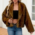 thumbnail image 2 of Tranfacy Manteaux d'Hiver pour Femmes, Manteaux en Molleton pour Femmes, Manteaux Chauds en Molleton pour Dames avec Col Rabattu pour Vêtements d'Extérieur d'Hiver Unis, 2 of 6