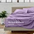 thumbnail image 3 of Bare Home Premium 1800 Collection Ensemble de Draps 4 Pcs, Grand Lit, Lavande, 3 of 10