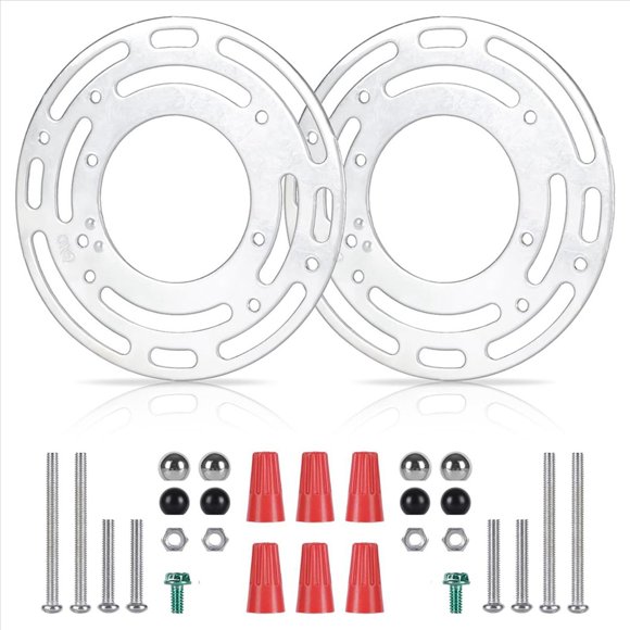 4 Pack Light Fixture Mounting Brackets, Ceiling Light Mounting Plate, Wall Light Mount Blocks with Screw and Nuts