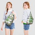 thumbnail image 3 of Green Avocado Sling Backpack - Healthy Fruit Art Print, Fashionable Multi-Functional Travel Bag, 3 of 4