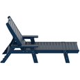 thumbnail image 3 of Costaelm Bayport Outdoor 3PC HDPE Plastic Reclining Chaise Lounge/Table Set with Side Table, Navy Blue, 3 of 6