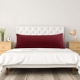 thumbnail image 3 of PiccoCasa Brushed Microfiber Pillowcase Body Pillow Pillowcase, Jumbo Burgundy, 3 of 9