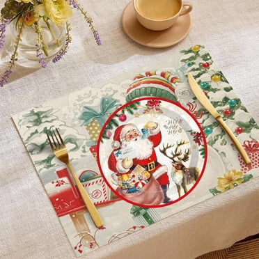 Fridja Holiday Decor Christmas 16 Pieces 9 Inches Christmas Disposable Paper Plates Winter Christmas Tree News Year Party Tableware Supplies Birthday Party Tableware