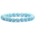 thumbnail image 1 of Natural Hemimorphite Gemstone 8mm Round Beads Stretch Bracelet 7 Inch Unisex, 1 of 2
