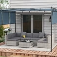 thumbnail image 2 of Outsunny 7 Pieces Patio Furniture Set with Cushions, Coffee Table, Grey, 2 of 10