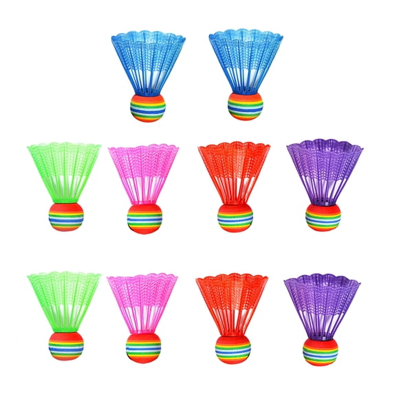 Ensemble de Volants d'Entraînement de Badminton pour Jeunes et Adultes – 10 Oiselets pour la Pratique Intérieure et Extérieure