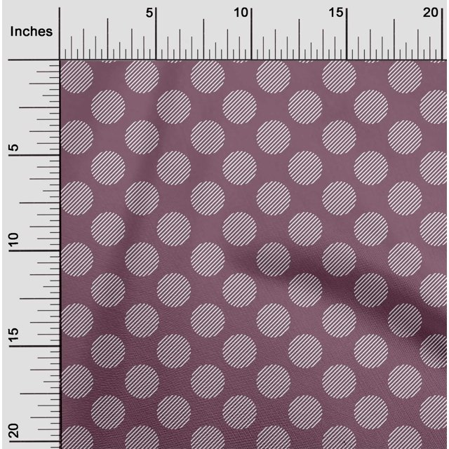 oneOone Cotton Silk Fabric Stripe & Dots Print Fabric By Yard 42 Inch Wide