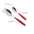 thumbnail image 4 of Oleegame 2PC Tomato Slicer And Lemon Slicer 8 Cutlery Set Fork Spoon Tableware Cutlery Service For 4 Point Stainless Steel Sets High Grade Polishing Cutlery Set (Silver), 4 of 9