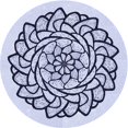 thumbnail image 1 of Ahgly Company Tapis d'Intérieur Rond Lavable en Machine Lavande Bleu Transitionnel, 7 Pieds Rond, 1 of 7