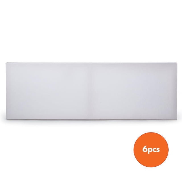 Time 4 Crafts Ensemble de 6 Toiles d'Artiste en Coton Vierges Prérétendues avec Cadre en Bois Montrant une Toile Rectangulaire Blanche en Coton Tendue sur un Cadre en Bois, Mesurant 12 par 36 Pouces et 1,5 Pouce d'Épaisseur, triple Apprêt et Sans Acide, Idéal pour la Peinture Acrylique, à l'Huile et à l'Aquarelle, avec Touches de Toile Incluses pour Maintenir la tension, Convient Aussi à Divers styles d'Art, Y Compris le Paysage et l'Abstraction.