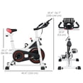 thumbnail image 3 of Soozier Adjustable Upright Stationary Exercise Bike w/ LCD Display, White, 3 of 10