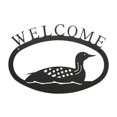 thumbnail image 1 of Village Wrought Iron WEL-116-S Small Welcome Sign-Plaque - Loon - Duck, 1 of 2