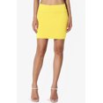 thumbnail image 2 of TheMoogan Women's Basic Stretch Cotton High Waist Double Layer Tube Mini Skirt, 2 of 7