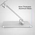 thumbnail image 4 of Ergonomic Tablet Stand, Heavy Duty Metal Base Ensures Stability, Universal Compatibility for Devices 4" to 15.6", Silver Foldable Design with 360 Degree Rotation for Easy Travel and Desk Use, 4 of 5